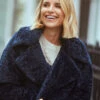 Little Mistress Navy Teddy Coat By Vogue Williams