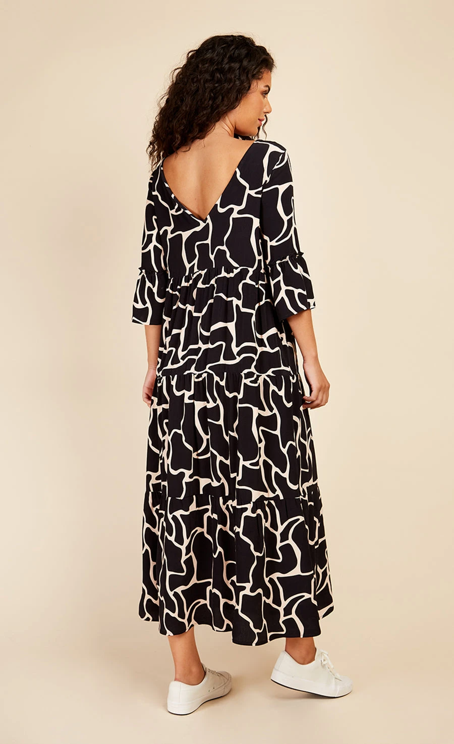 Little Mistress Animal Print Reversible Midaxi Smock Dress - Image 4