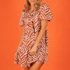 Little Mistress Zebra Print Mini Smock Dress By Vogue Williams