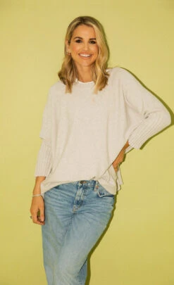 Little Mistress Grey Knit Jumper By Vogue Williams