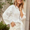 Little Mistress White Oversized Shirt By Vogue Williams