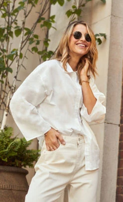 Little Mistress White Oversized Shirt By Vogue Williams