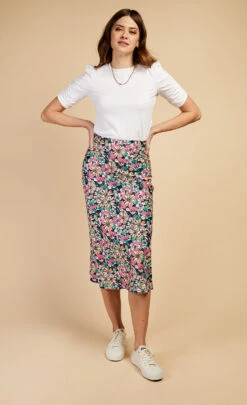 Little Mistress Floral Print Midi Slip Skirt By Vogue Williams