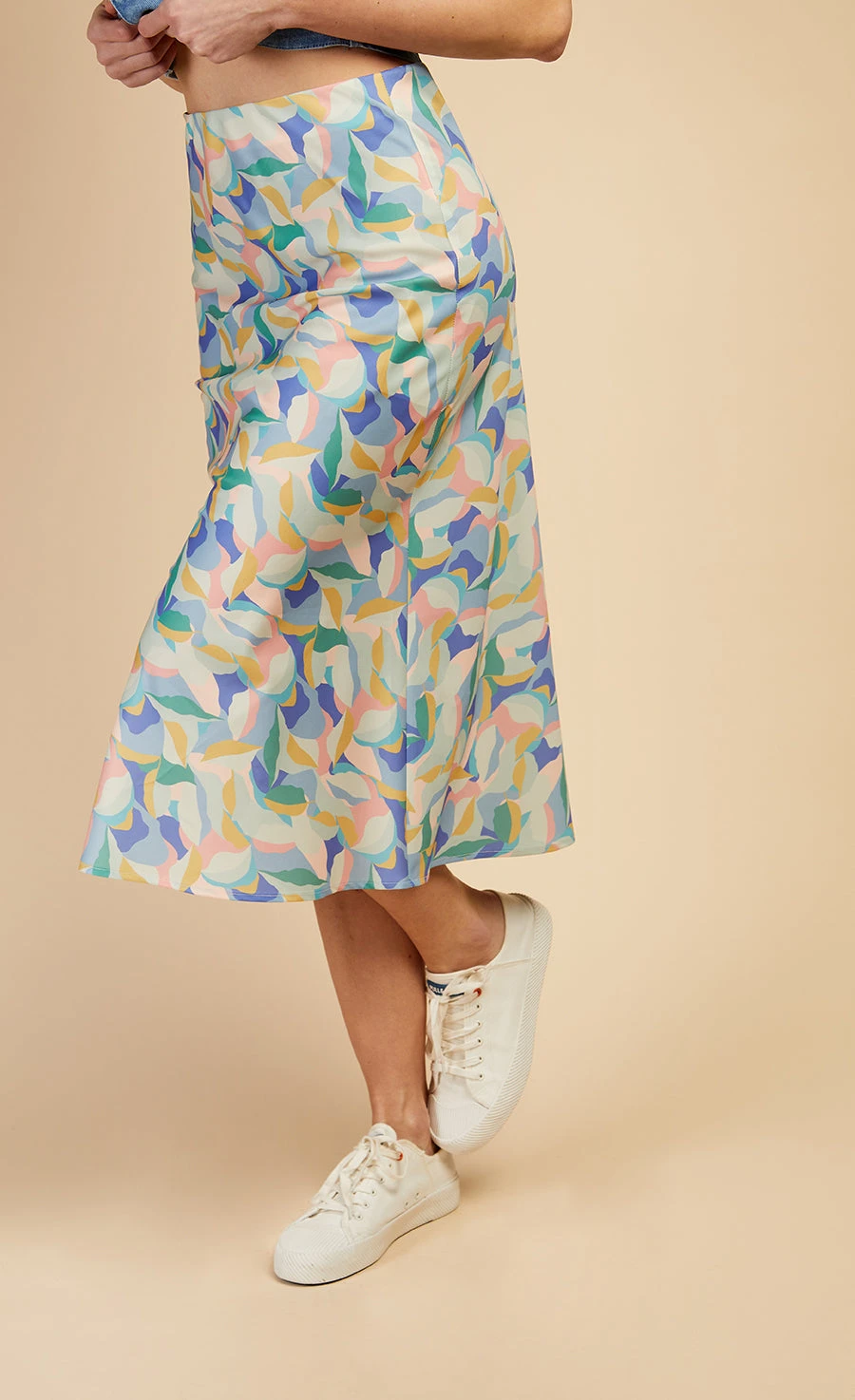 Little Mistress Pastel Print Midi Slip Skirt By Vogue Williams - Image 3