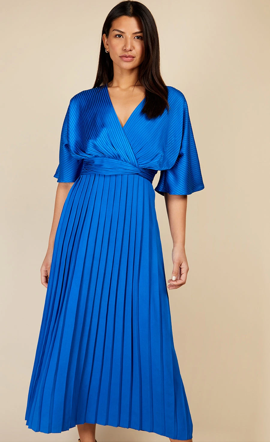 Little Mistress Cobalt Blue Twist Detail Midaxi Dress - Image 3
