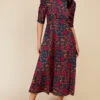 Little Mistress Floral Print Midaxi Dress