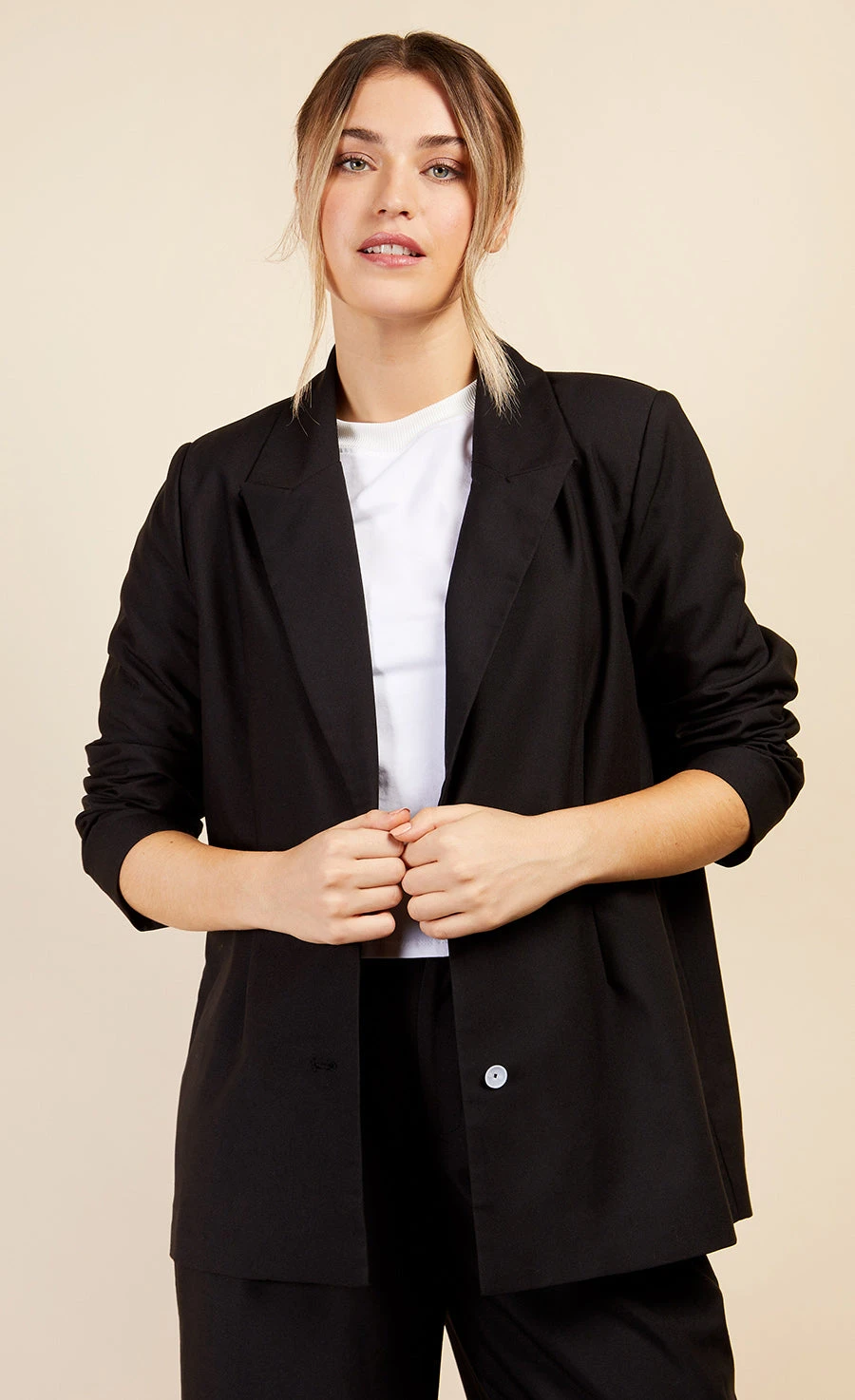 Little Mistress Black Single Breasted Blazer By Vogue Williams - Image 3