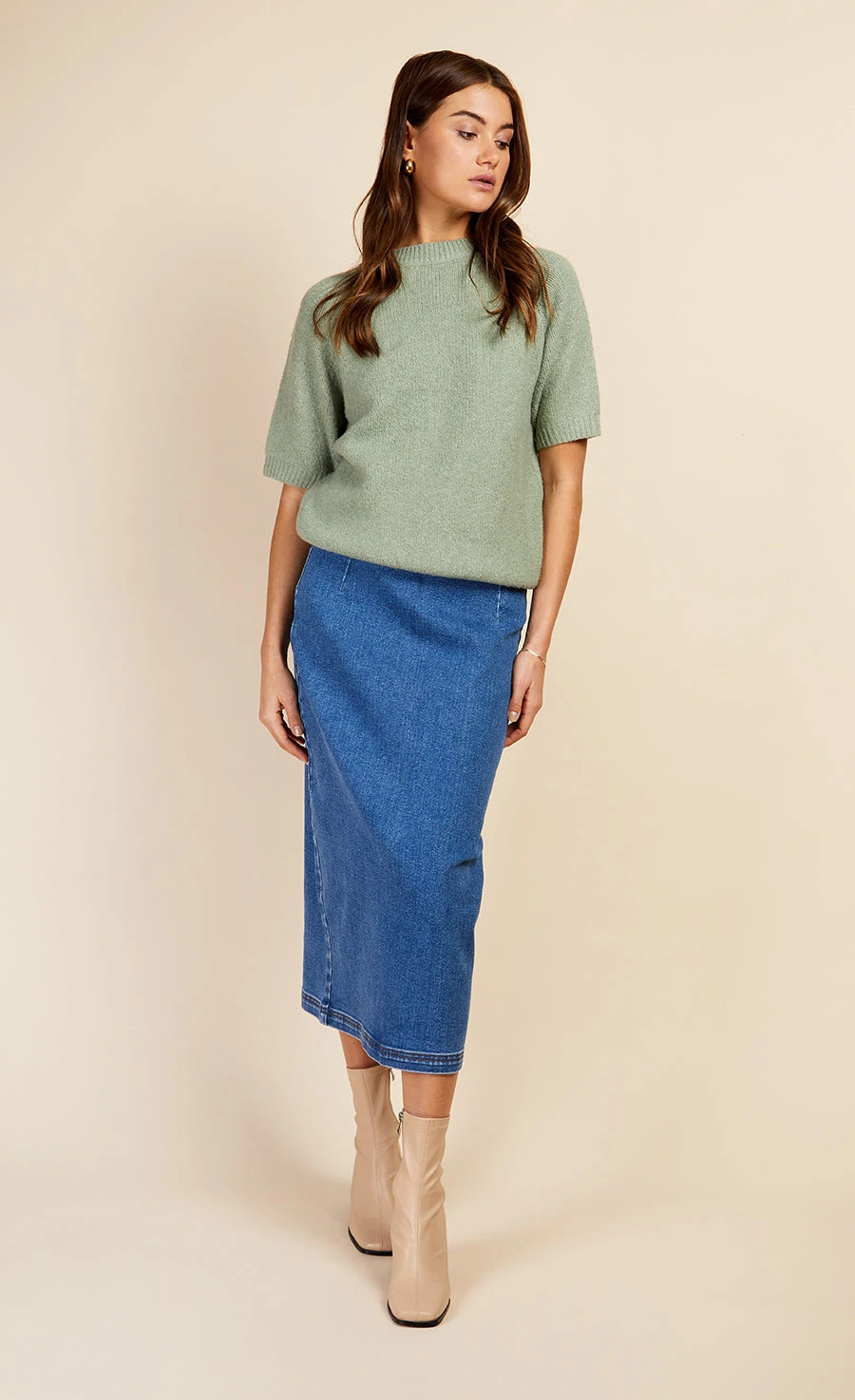 Little Mistress Khaki Knit Top By Vogue Williams - Image 4