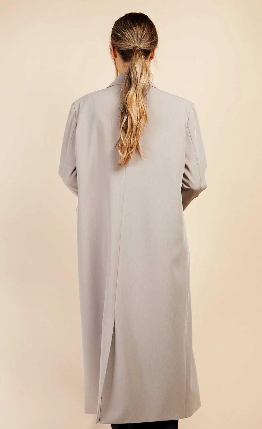 Little Mistress Stone Long Coat By Vogue Williams - Image 6