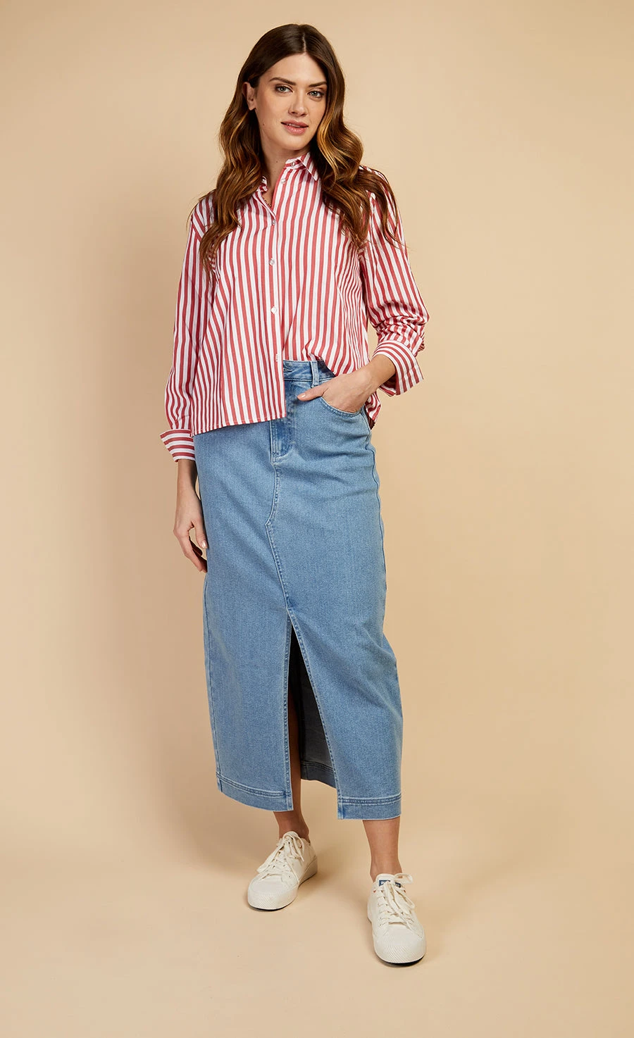 Little Mistress Red Stripe Shirt By Vogue Williams - Image 6