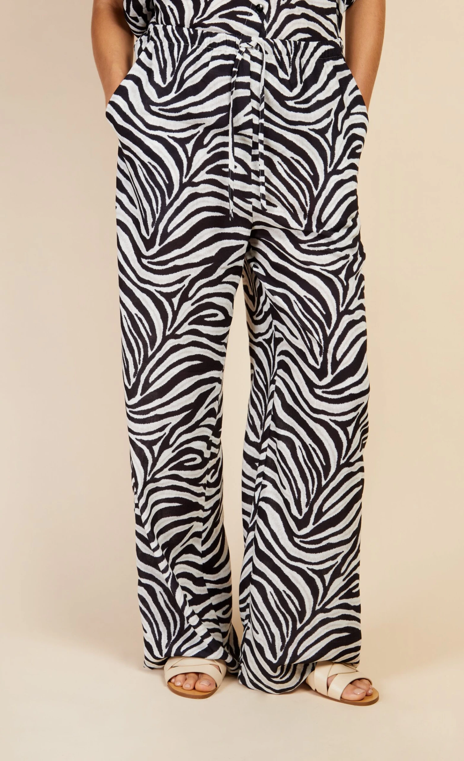 Little Mistress Zebra Print Trousers By Vogue Williams - Image 3