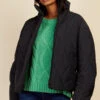Little Mistress Black Quilted Puffer Jacket By Vogue Williams