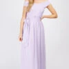 Little Mistress Lilac Crossover Bardot Maxi Dress